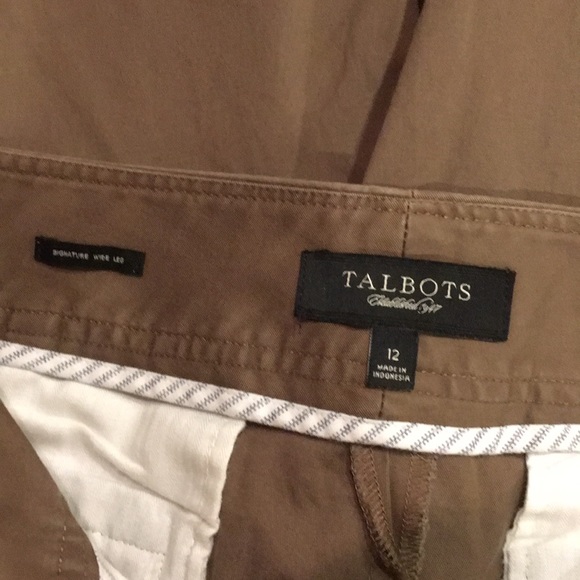 Talbots wide leg cuffed pants - Picture 3 of 6